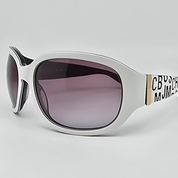Marc Jacobs MMJ009 White on Grey Frame Brown Gradient Lens Sunglasses 60-18-110 - Picture 1 of 13
